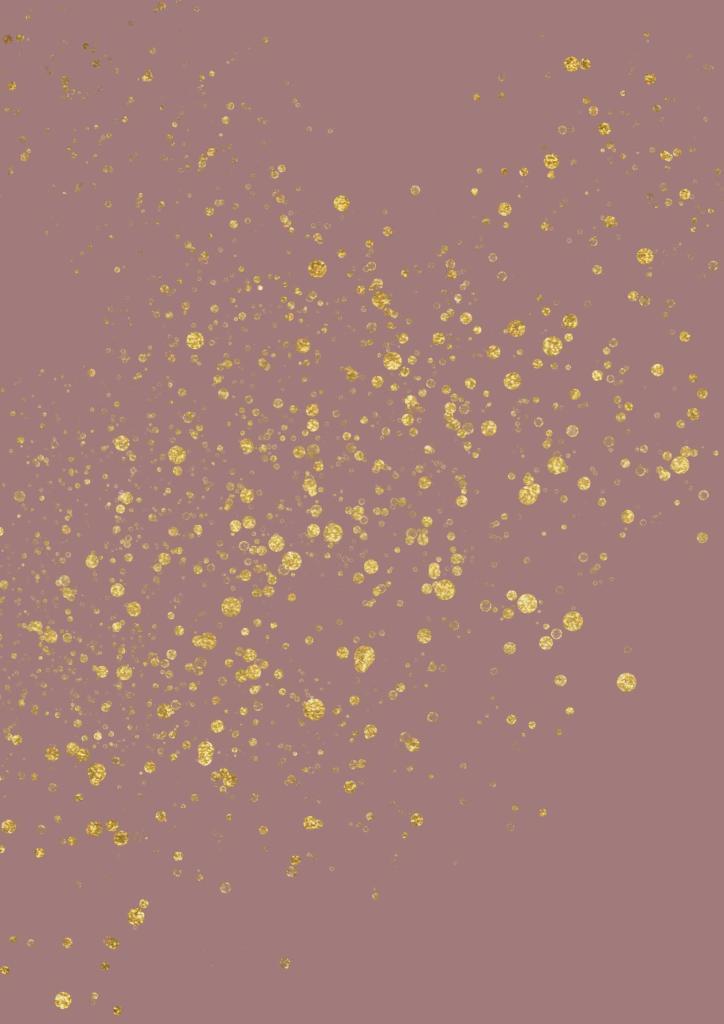Roze achtergrond met gouden glitterdeeltjes, sfeerbeeld voor Vision Board Magic